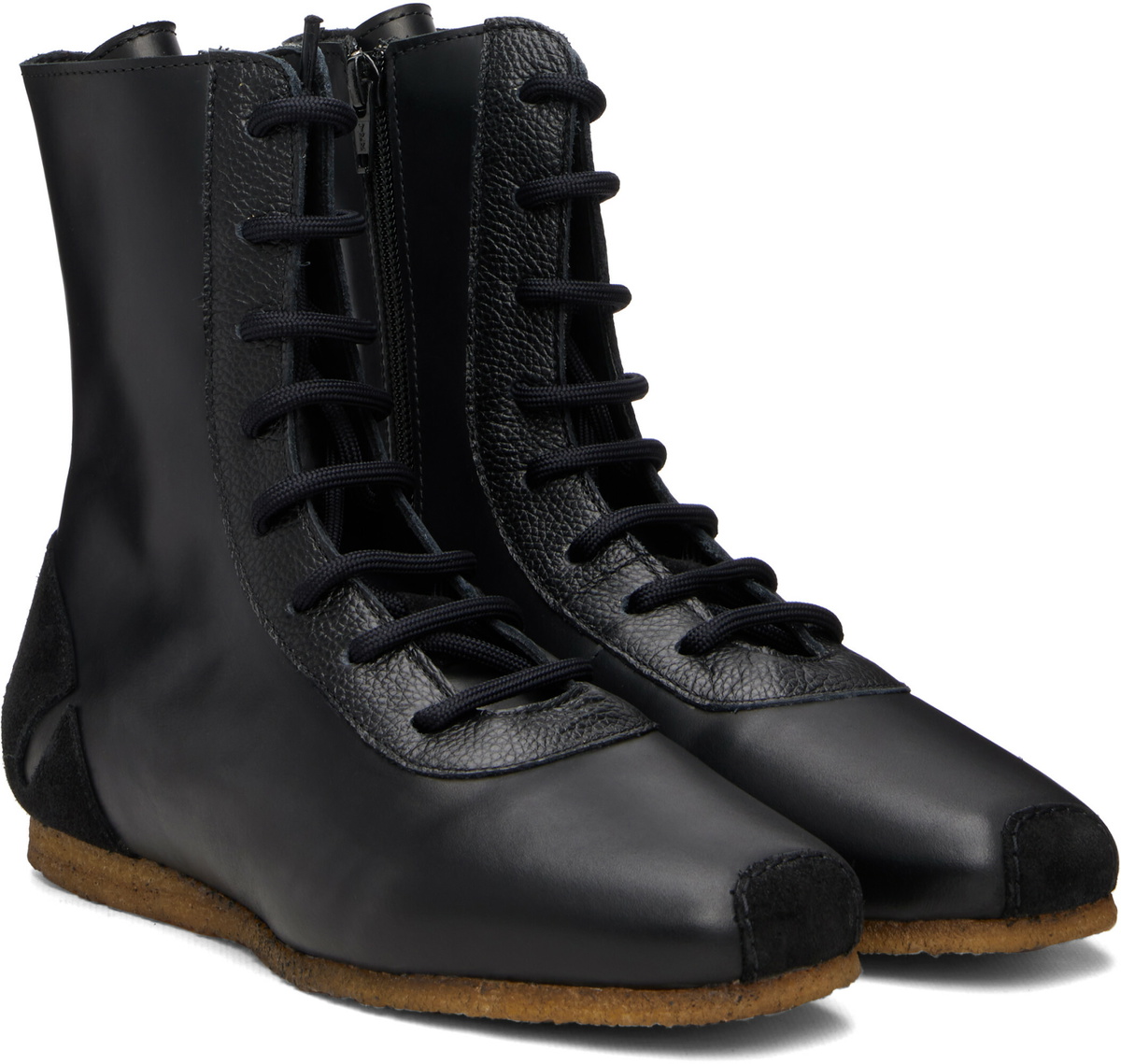Stefan Cooke Black Slash Heel Boxer Sneakers