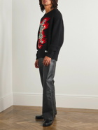 Wacko Maria - Tim Lehi Intarsia Wool Sweater - Black