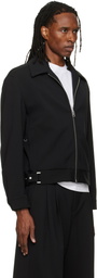 Hugo Black Modern-Fit Performance-Stretch Canvas Jacket