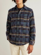 Portuguese Flannel - Virgo II Checked Merino Wool Overshirt - Blue