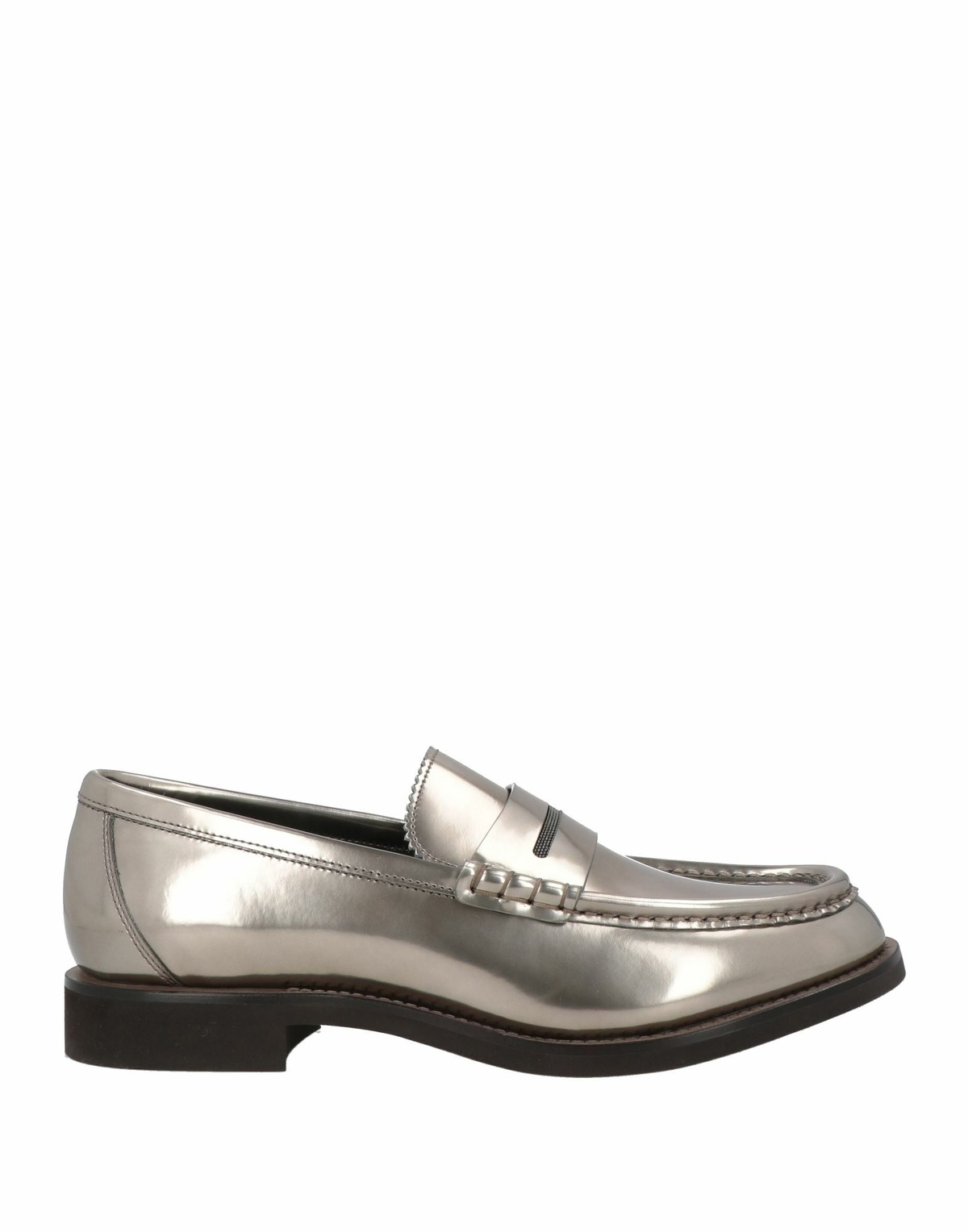 Brunello Cucinelli Womens Loafers in Silver