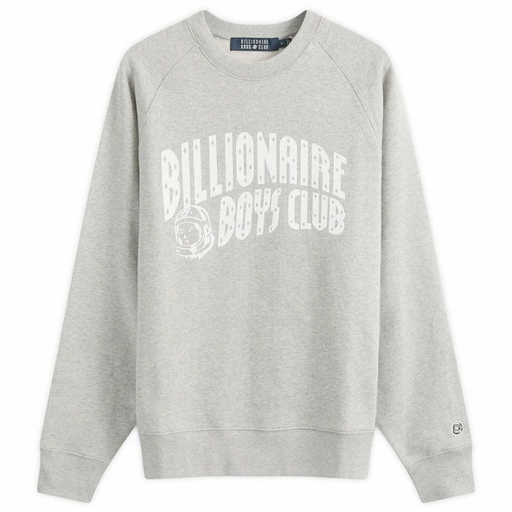 Photo: Billionaire Boys Club Men's Arch Logo Crewneck Sweatshirt in Heather Grey