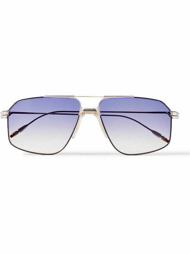 Photo: Jacques Marie Mage - Jagger Aviator-Style Silver-Tone Sunglasses