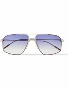 Jacques Marie Mage - Jagger Aviator-Style Silver-Tone Sunglasses