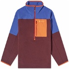 Cotopaxi Men's Abrazo Half-Zip Fleece Jacket in Blue Violet/Wine