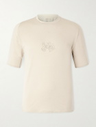 Portal - Lateral Peak Logo-Print Recycled-Jersey T-Shirt - Neutrals