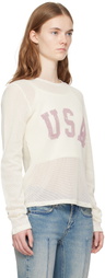 GUESS USA White Front Lettering T-shirt
