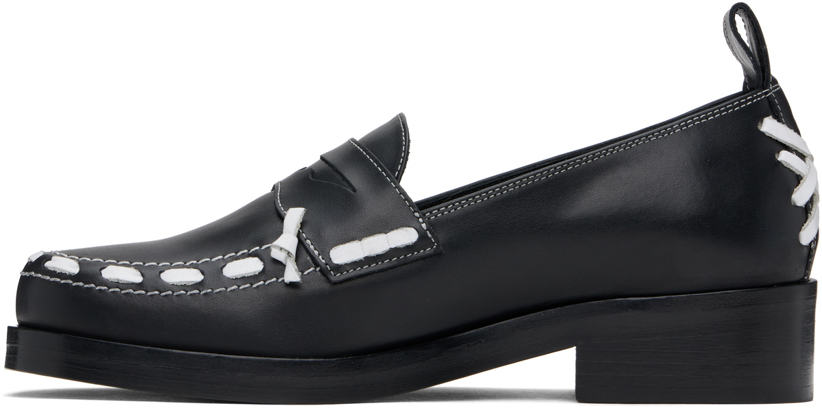Stefan Cooke Black Leather Loafers
