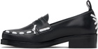 Stefan Cooke Black Leather Loafers