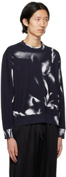 MM6 Maison Margiela Black Printed Sweatshirt