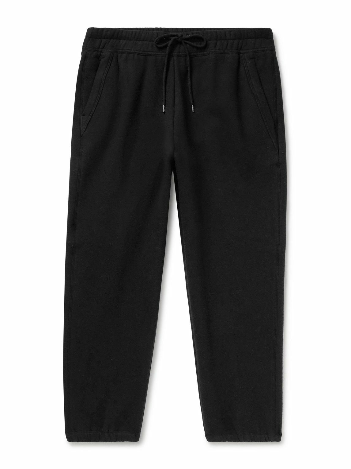 James Perse - Cozy Tapered Cotton-Blend Jersey Sweatpants - Black