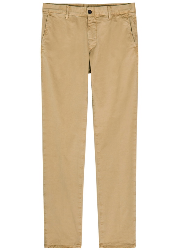 Photo: Slowear Slim-leg Stretch-cotton Trousers Khaki