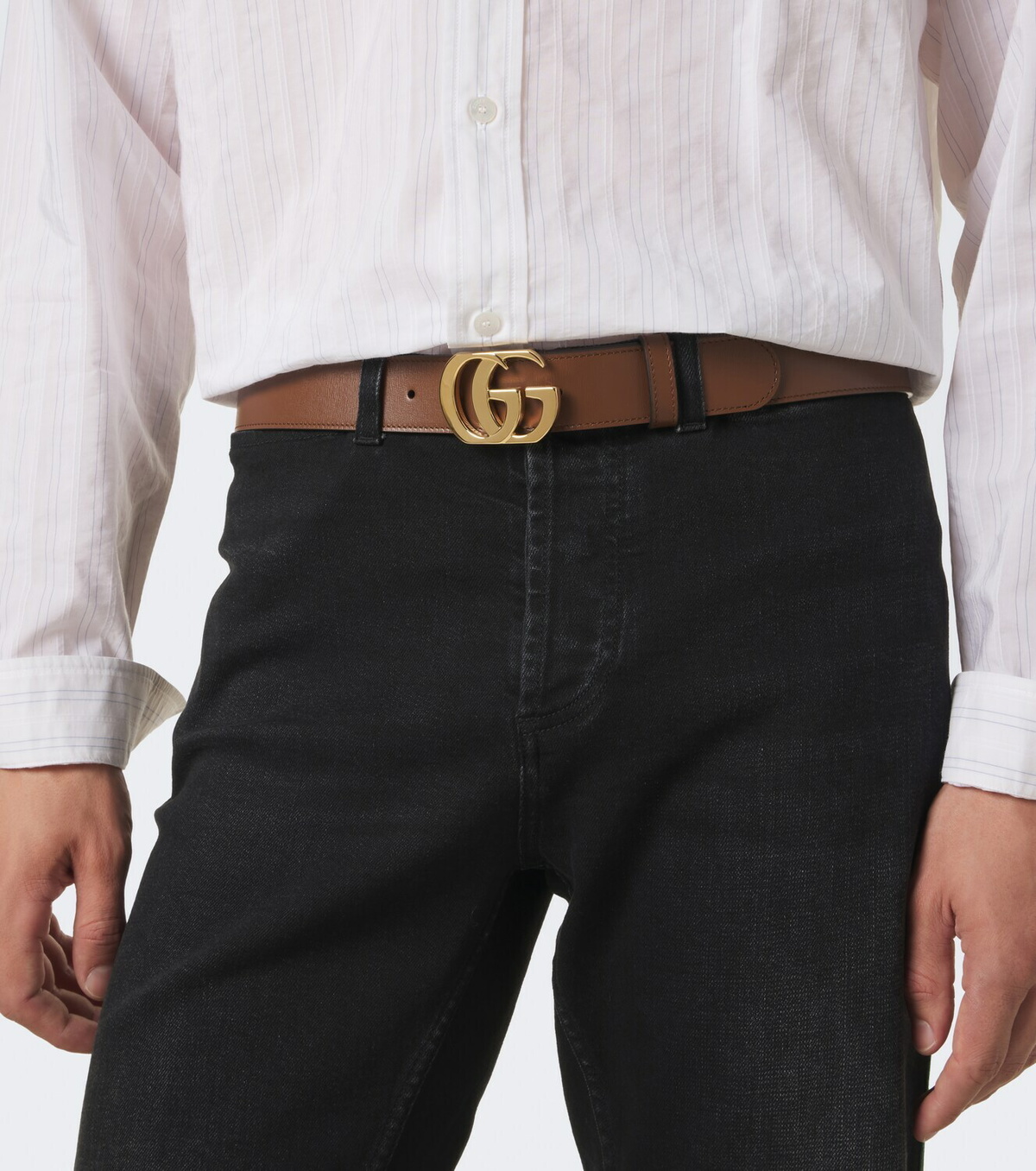 Gucci GG leather belt