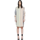 JW Anderson Multicolor Striped Gathered Sleeve Dress