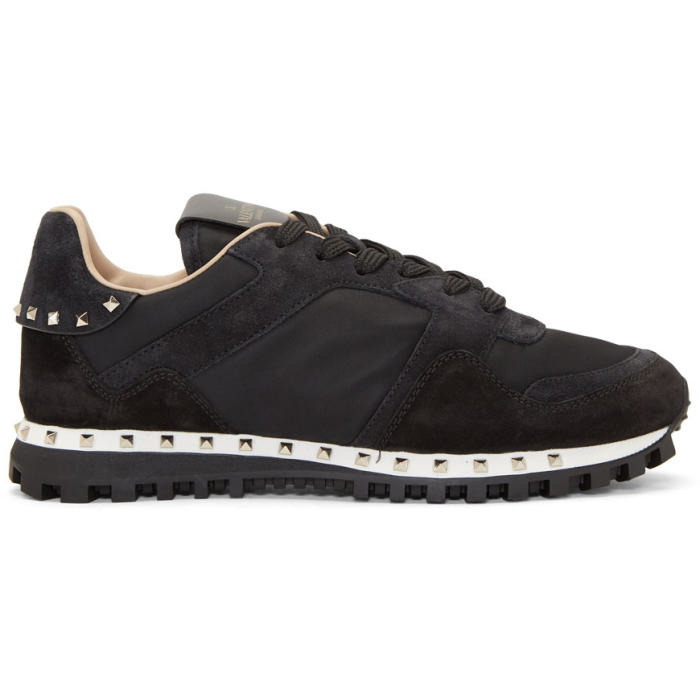 Photo: Valentino Black Valentino Garavani Rockstud Sneakers