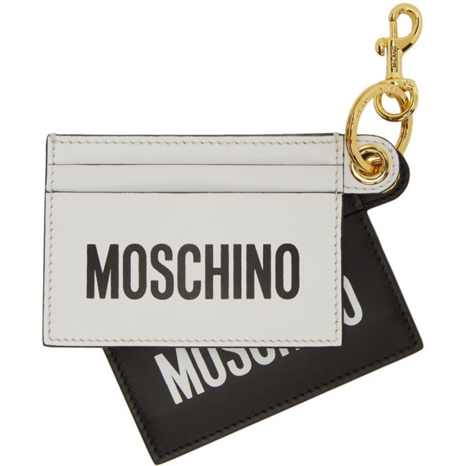 Photo: Moschino Black and White Double Card Holder