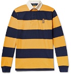 Polo Ralph Lauren - Logo-Embroidered Twill-Trimmed Striped Cotton-Jersey Polo Shirt - Men - Yellow
