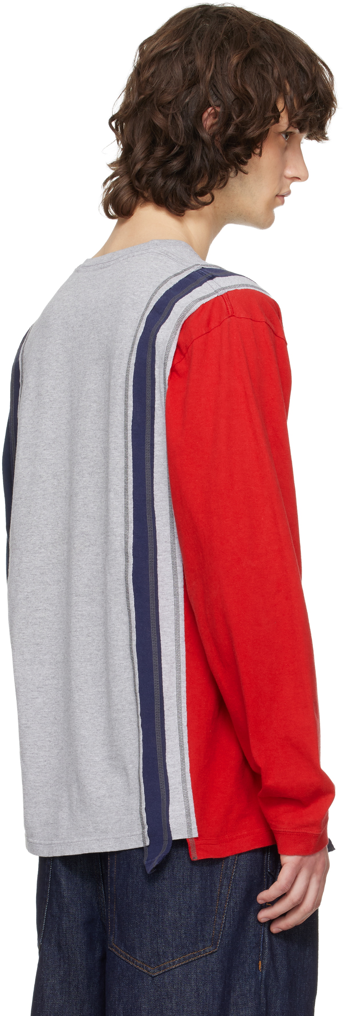 NEEDLES Multicolor 7 Cut L/S College T-shirt