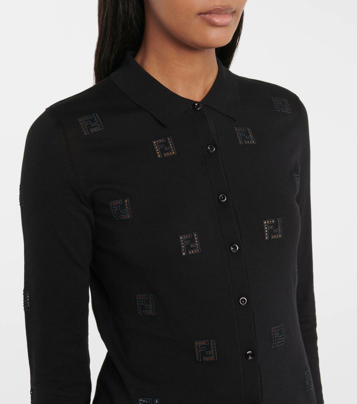 Fendi FF cotton cardigan