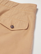 PURDEY - Riviera Pleated Cotton and Cashmere-Blend Twill Shorts - Neutrals