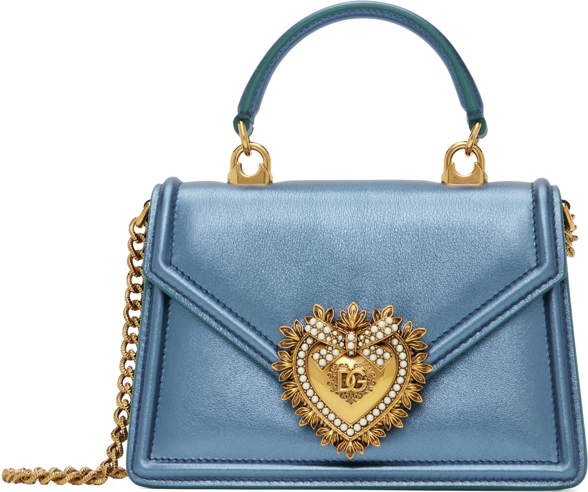 Dolce&Gabbana Blue Small Devotion Top Handle Bag Dolce & Gabbana