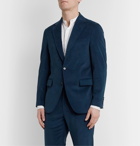 Loro Piana - Rain System Cotton and Cashmere-Blend Corduroy Suit Jacket - Blue