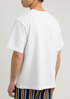 Casablanca Logo Printed Cotton T-shirt White