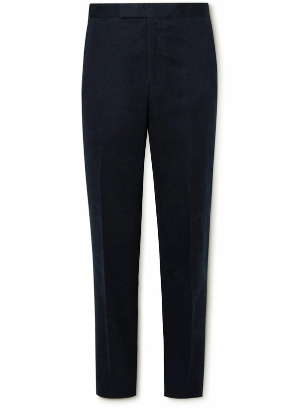 Photo: Richard James - Tapered Cotton-Moleskin Trousers - Blue