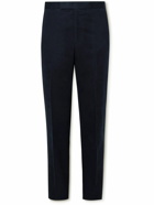 Richard James - Tapered Cotton-Moleskin Trousers - Blue