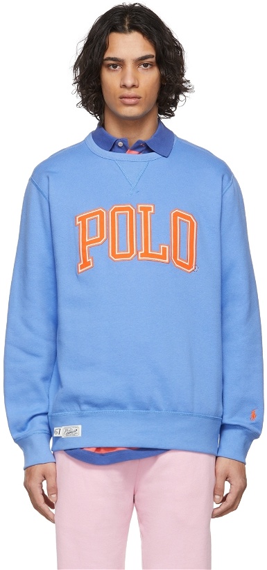 Photo: Polo Ralph Lauren Blue Fleece Logo Sweatshirt