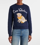 Valentino Embroidered cotton jersey sweatshirt