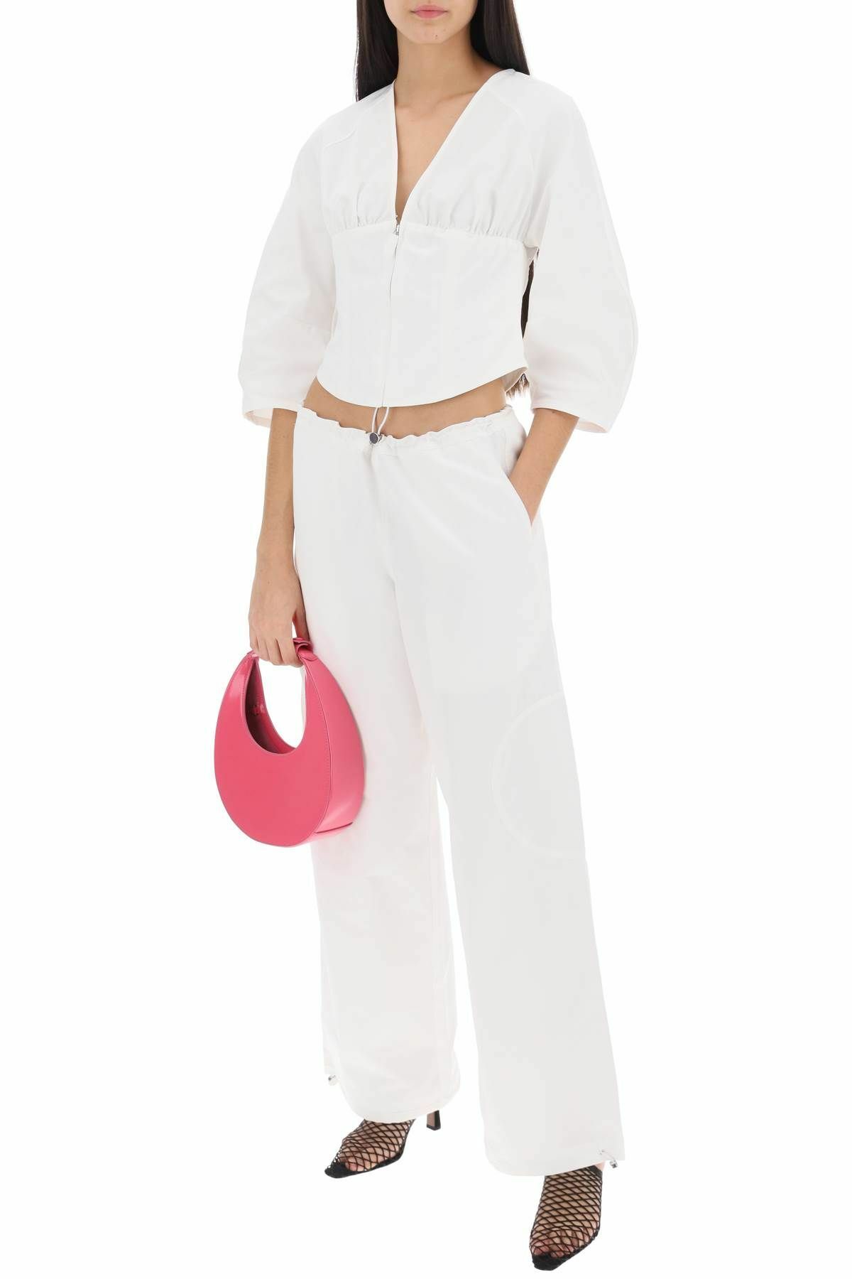 SAKS POTTS lucky wide leg pants White