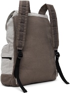 Stone Island Gray Drawstring Backpack