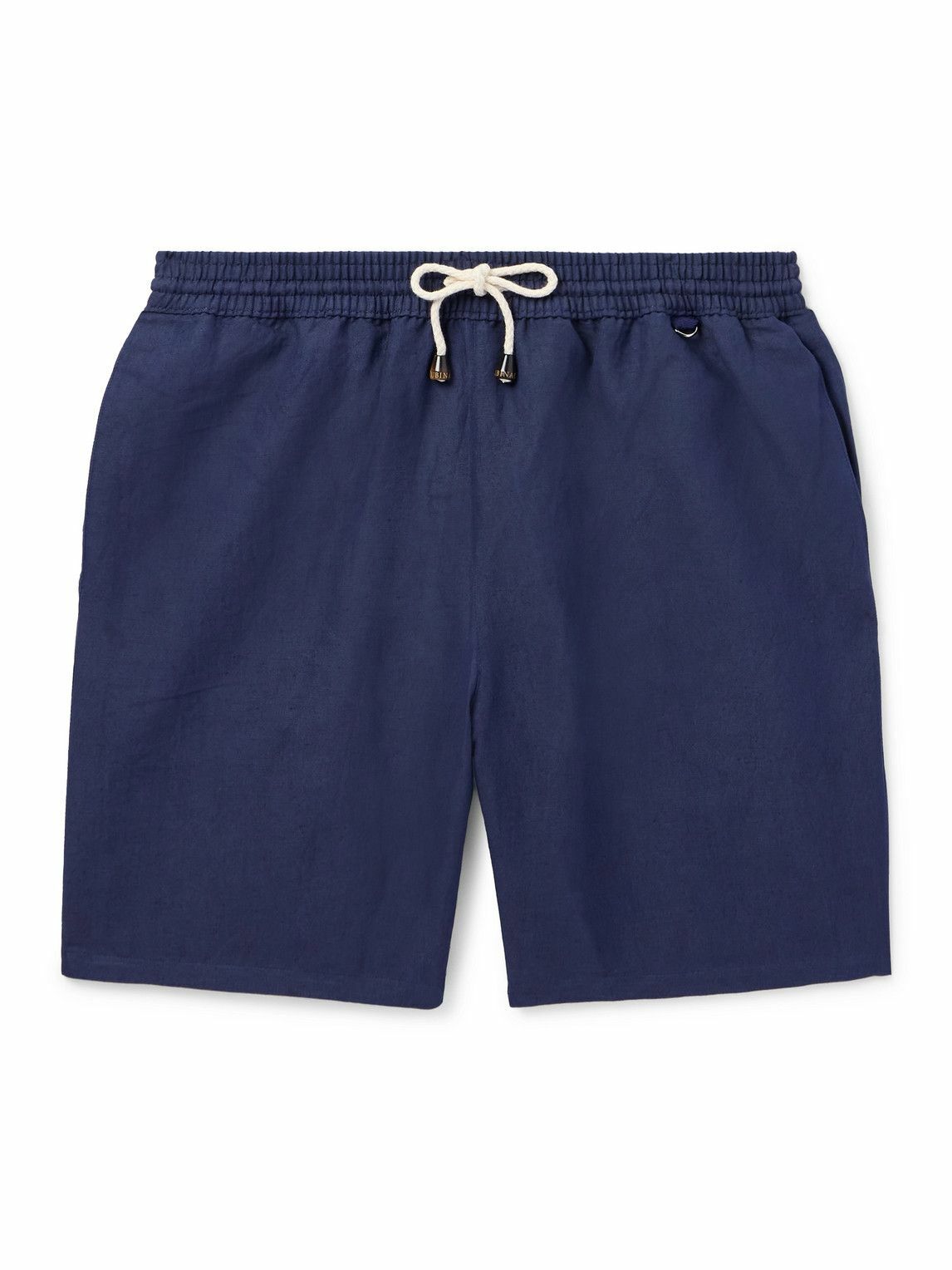 Rubinacci - Straight-Leg Mid-Length Linen Swim Shorts - Blue