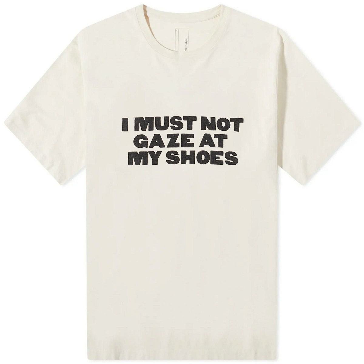 Photo: Magic Castles Men's Shoe Gaze T-Shirt in Off White