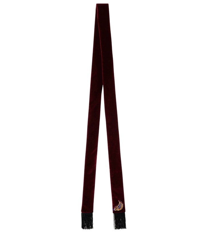 Photo: Etro Embellished paisley cotton velvet scarf