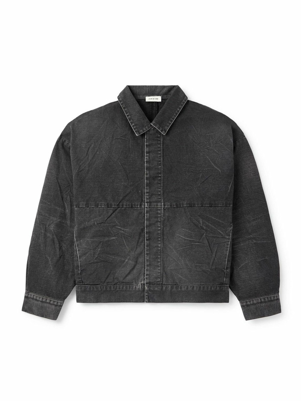 Photo: Fear of God - Panelled Crinkled Cotton-Canvas Jacket - Black