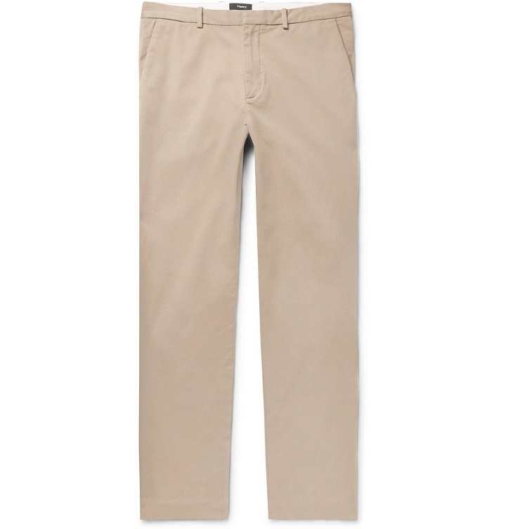 Photo: Theory - Caz Stretch-Cotton Twill Trousers - Beige