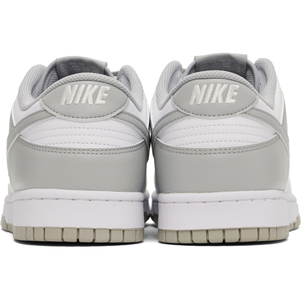 Nike White & Gray Dunk Low Retro Sneakers