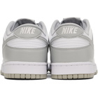 Nike White & Gray Dunk Low Retro Sneakers