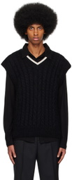 Filippa K Black Braided Vest