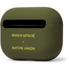 Maison Kitsuné - Native Union Logo-Print Silicone AirPods Pro Case - Green