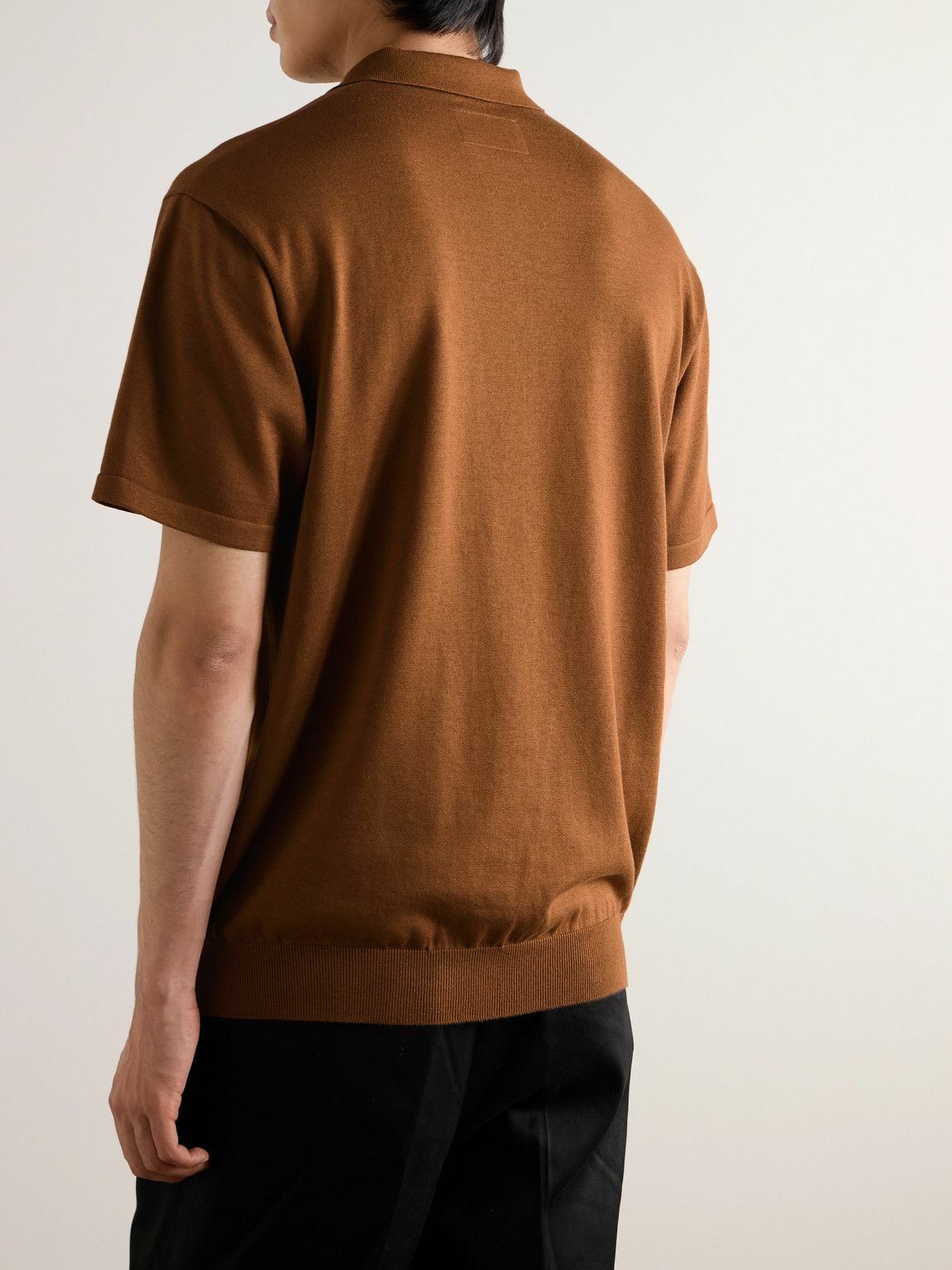 Wacko Maria - Logo-Embroidered Cotton Polo Shirt - Brown