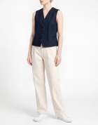 Officine Générale Womens Tailored Vest in Blue