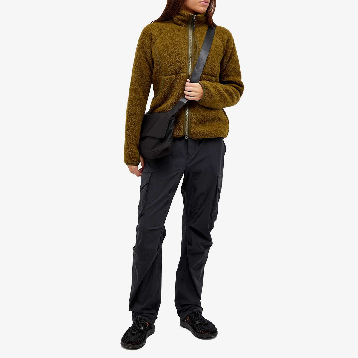Snow Peak Women's Thermal Boa Fleece Jacket in Olive