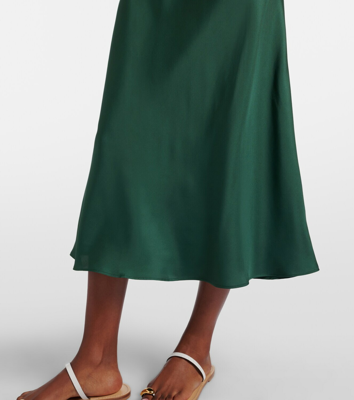 Asceno Lille silk twill slip dress