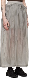 AMOMENTO Gray Layered Maxi Skirt
