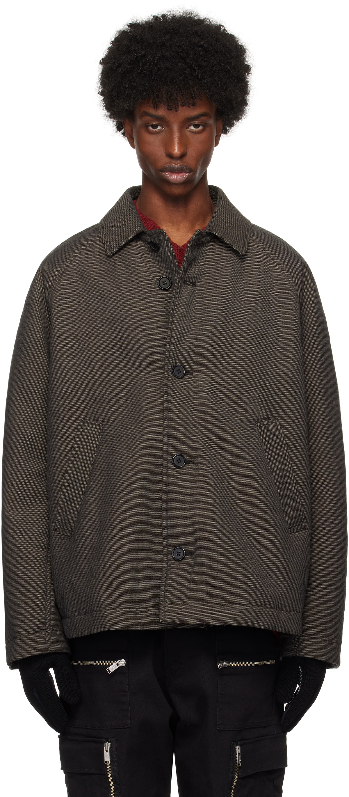 【美品】Undercover Mods Coat Brown Technical coat with removable vest in brown - Undercover