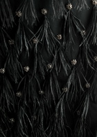 Huishan Zhang Vic Embellished Halterneck Gown Black