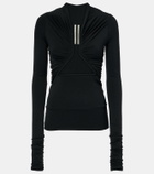 Rick Owens Cutout cupro jersey top